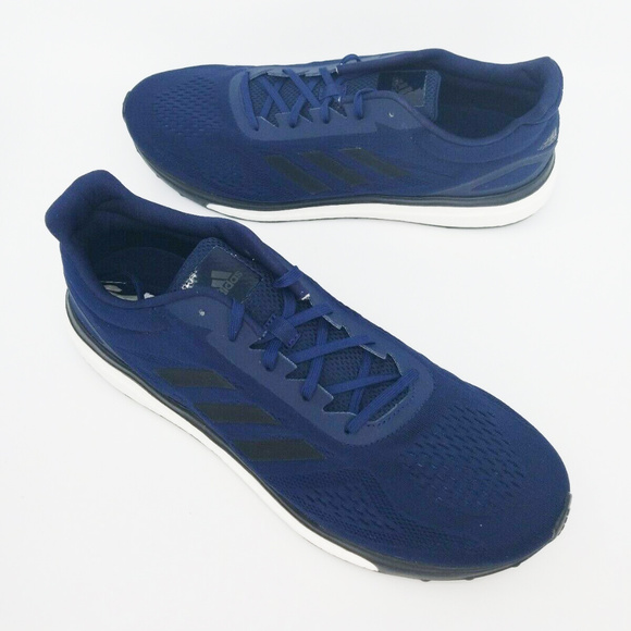 Adidas Other - Adidas Boost Mens Blue Lace Up Running Shoes Sz 13